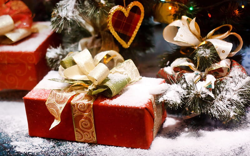 Christmas, Christmas gifts, Christmas tree, gift, HD wallpaper