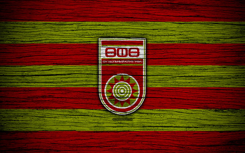 FC Ufa wooden texture, Russian Premier League, soccer, football club, Russia, Ufa, logo, art, football, Ufa FC, HD wallpaper