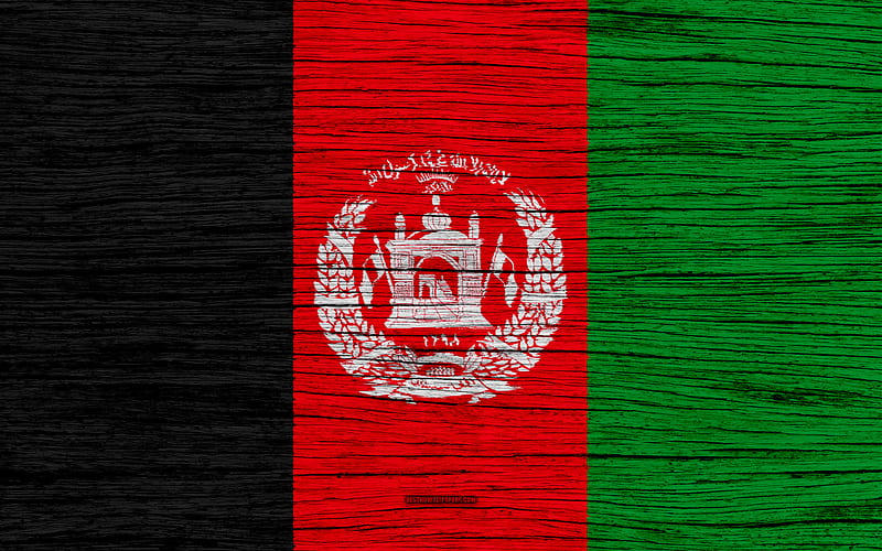 Flag of Afghanistan Asia, wooden texture, national symbols, Afghanistan flag, art, Afghanistan, HD wallpaper