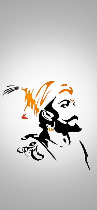 Jagdamb, Chatrapati Shivaji Maharaj Silhouette Home Wallpaper - Magic Decor  ®