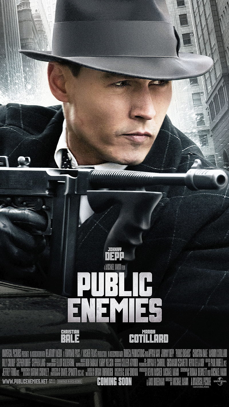Public Enemies 2009, 2009, john dillinger, johnny depp, public enemies, HD phone wallpaper