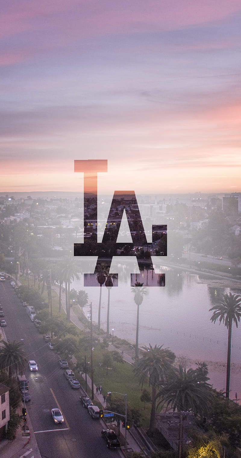 Los Angeles, aeroplanes, atardercer, calle, town, eua, lago, logo, los santos, sol, HD phone wallpaper