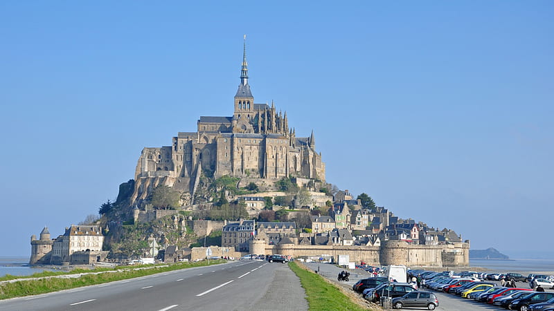 Saint Mont Michel, France, Phil Brown, Mont Michel, Normandy, HD wallpaper
