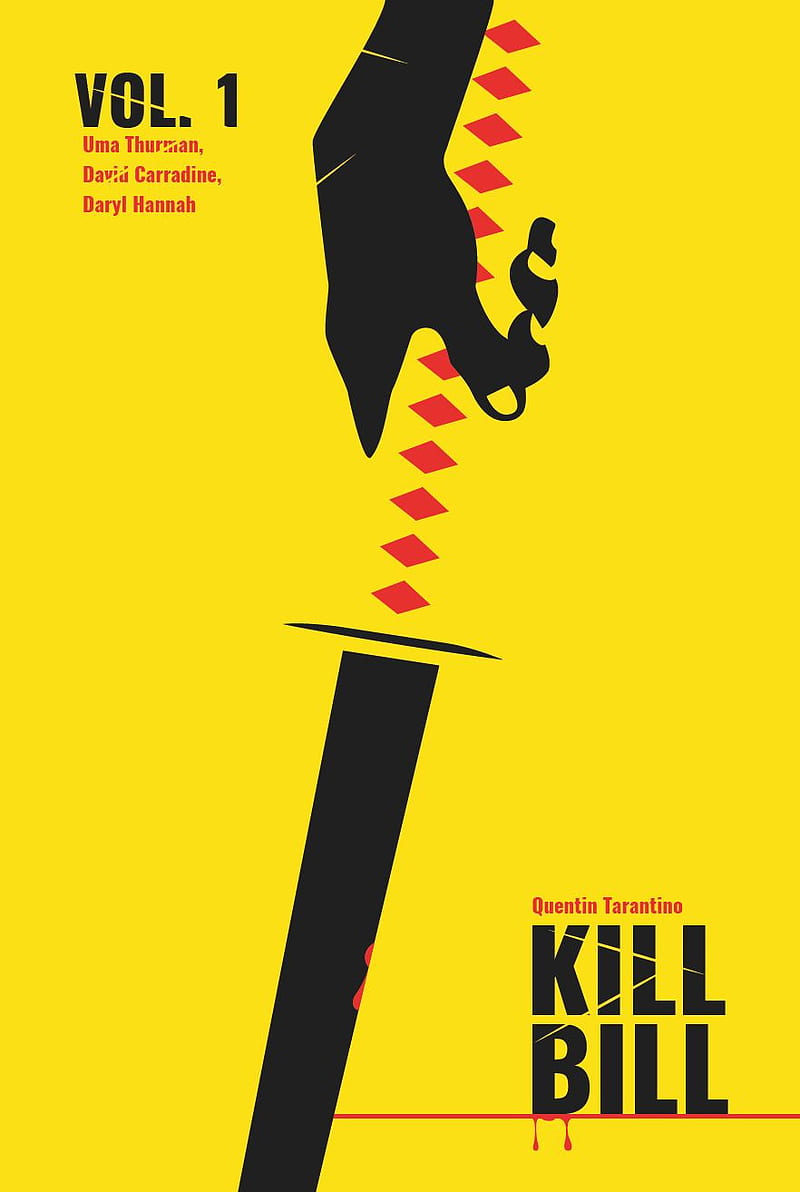 Kill Bill, amarelo, espada, filme, movie, quentin tarantino, sword, yellow, HD phone wallpaper