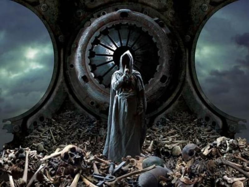 Death Cult Armageddon, skeleton, fantasy, death, reaper, dark, grim, skull, artwork, HD wallpaper