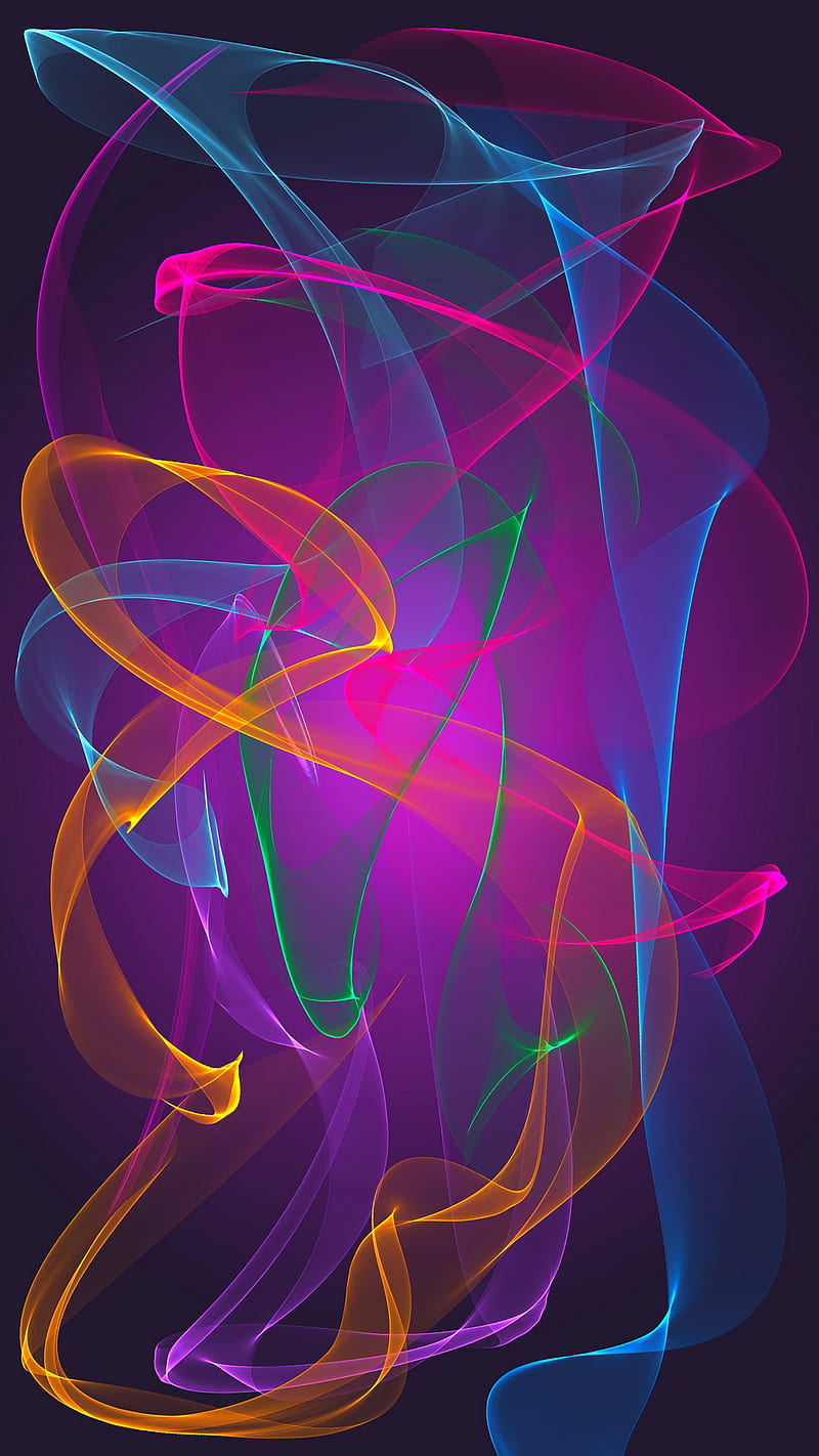 Neon Colors, abstract, colors, fractal, neon, HD phone wallpaper