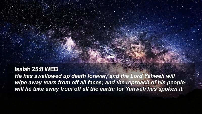 Isaiah 25:8 WEB, HD wallpaper
