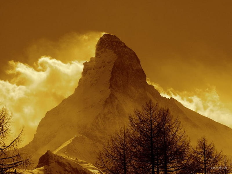 zermatt mountains view6, exotic, snow, mountains, skyline, beauty, nature, HD wallpaper