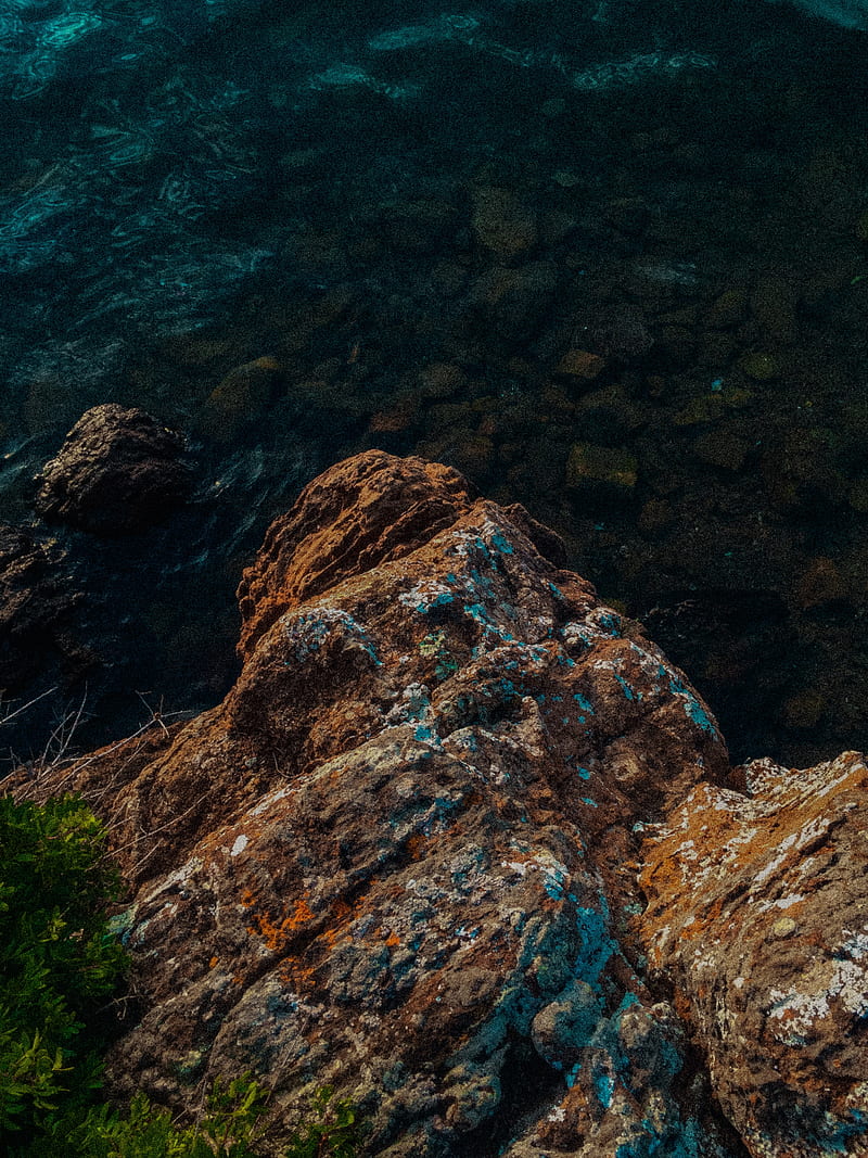 stones, rocks, sea, water, coast, HD phone wallpaper