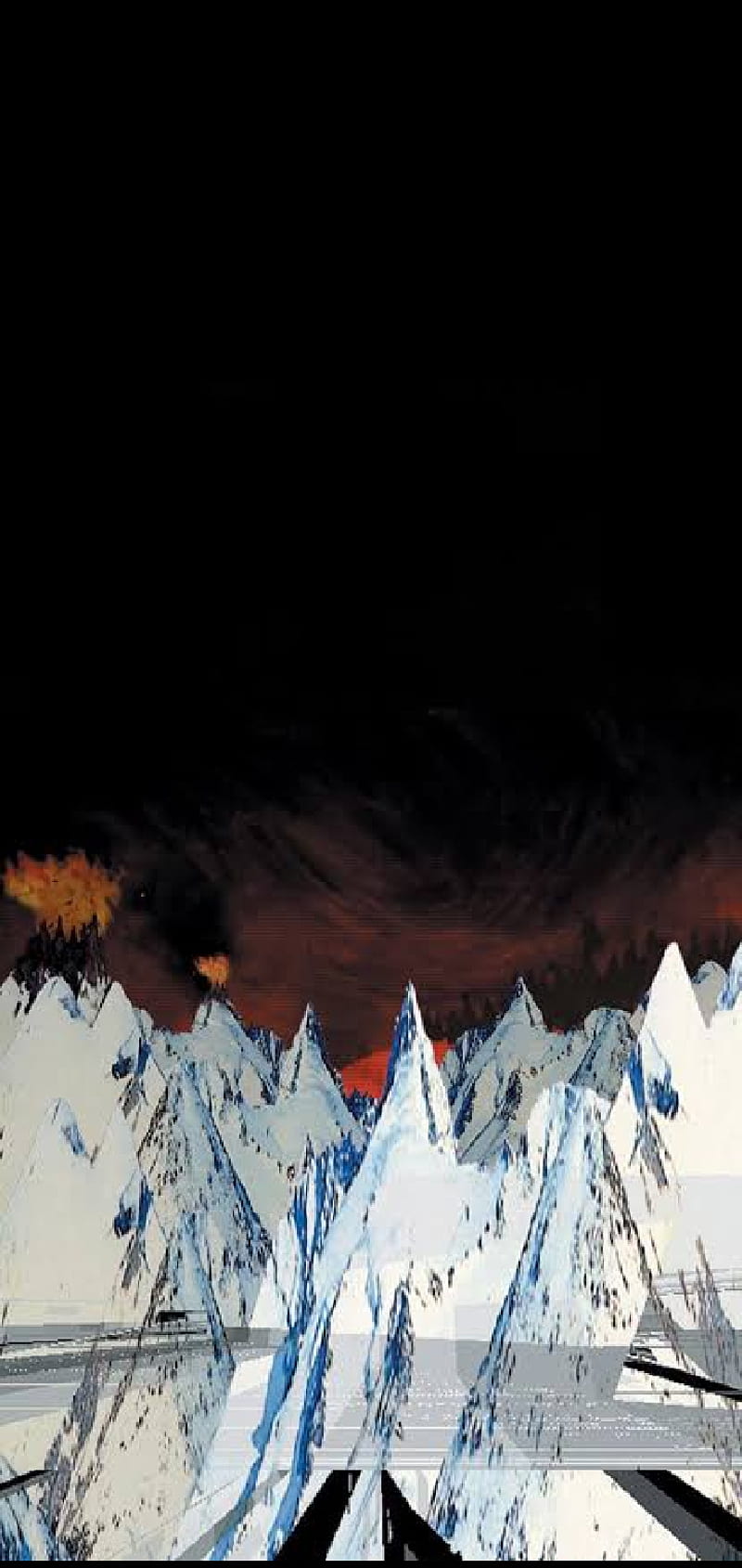 Kid A Radiohead, Mountains, Space, Alternative, Kid A, HD phone wallpaper |  Peakpx