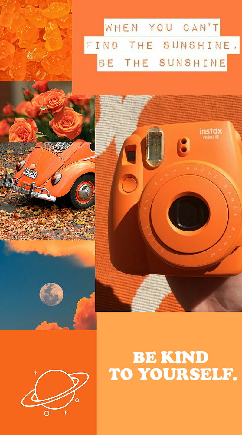Orange aesthetic, HD phone wallpaper