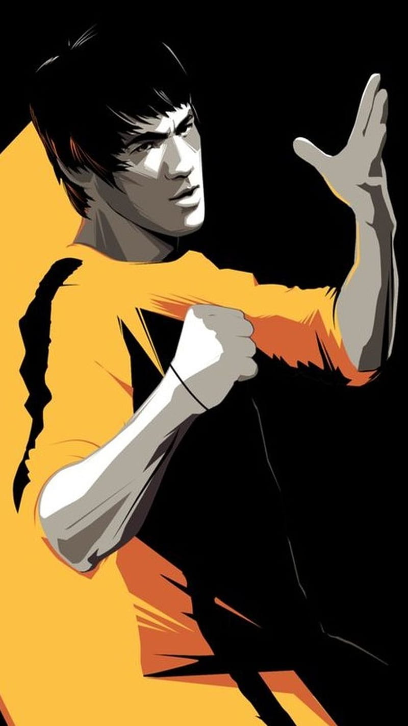 Bruce Lee Vector Artwork Fight Heroe Karate Hd Mobile Wallpaper Peakpx