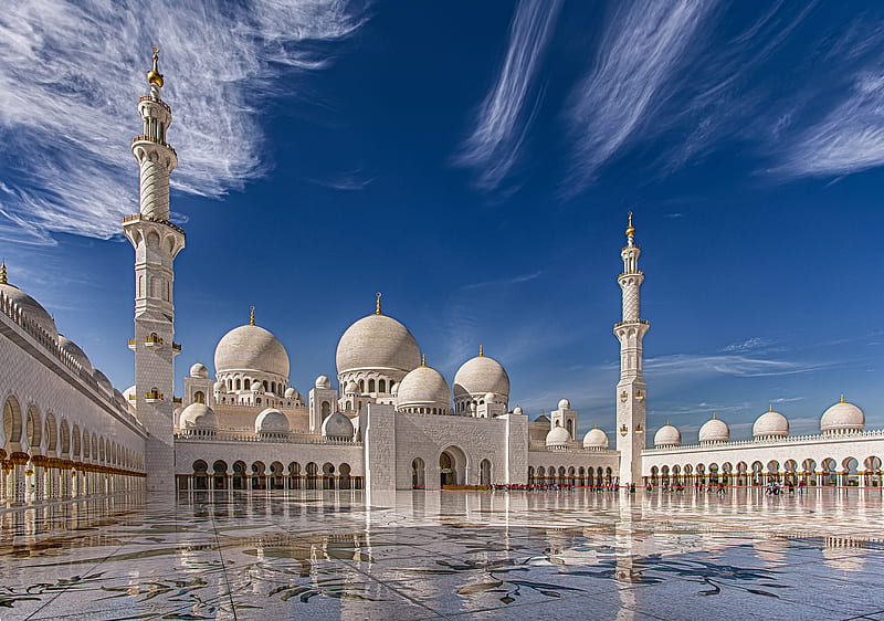 Mosques, Sheikh Zayed Grand Mosque, Abu Dhabi, United Arab Emirates, HD wallpaper