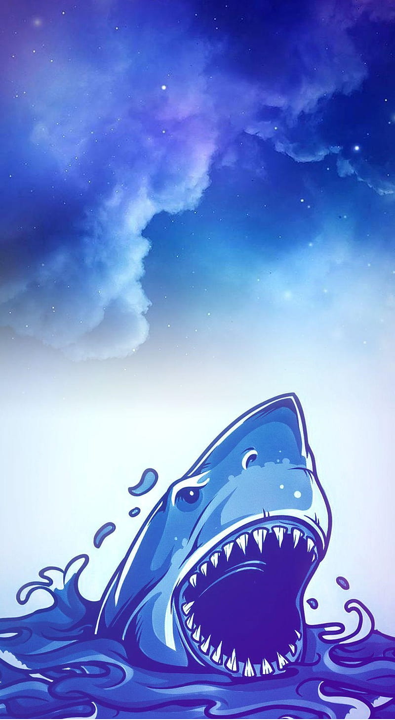 open wide, horror, jaws, shark, teeth, water, HD phone wallpaper