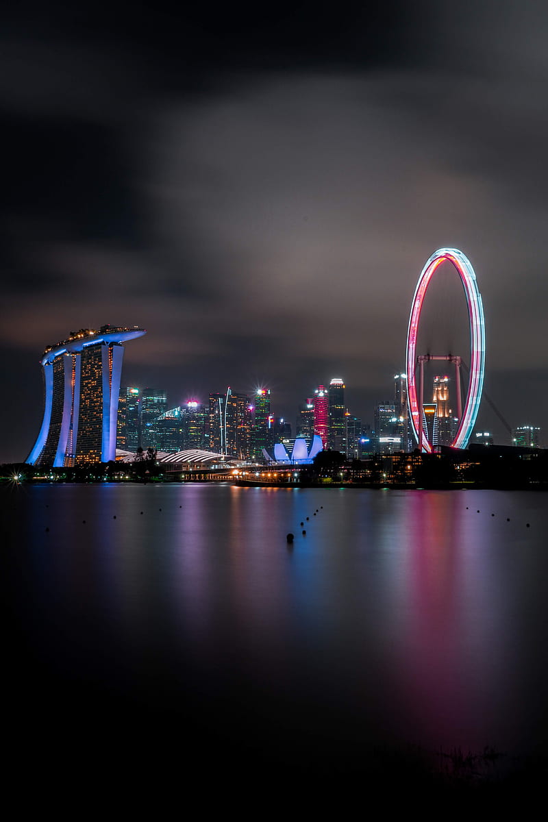 Marina Bay Sands Singapore during nighttime, HD phone wallpaper | Peakpx
