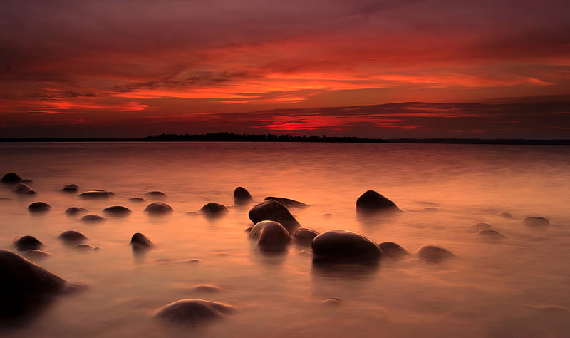 Landscape Coast Sunset , landscape, sunset, nature, rocks, HD wallpaper