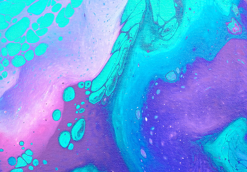 paint, fluid art, stains, liquid, blue, abstract, spots, HD wallpaper