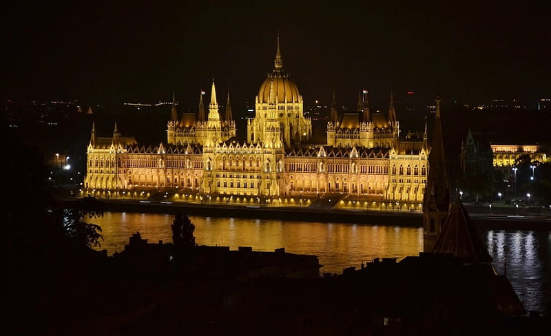 Hungarian Parliament, parliament, budapest, hungary, capital, HD wallpaper