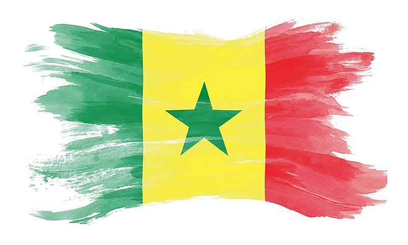 Premium . Senegal flag brush stroke, national flag on white background, HD wallpaper