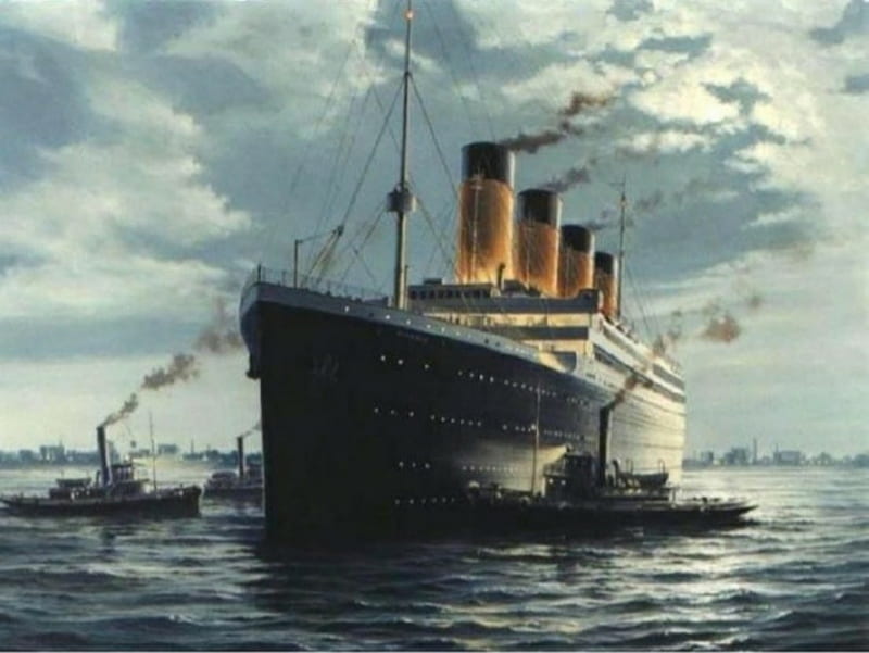 Titanic, ship, white star line, HD wallpaper