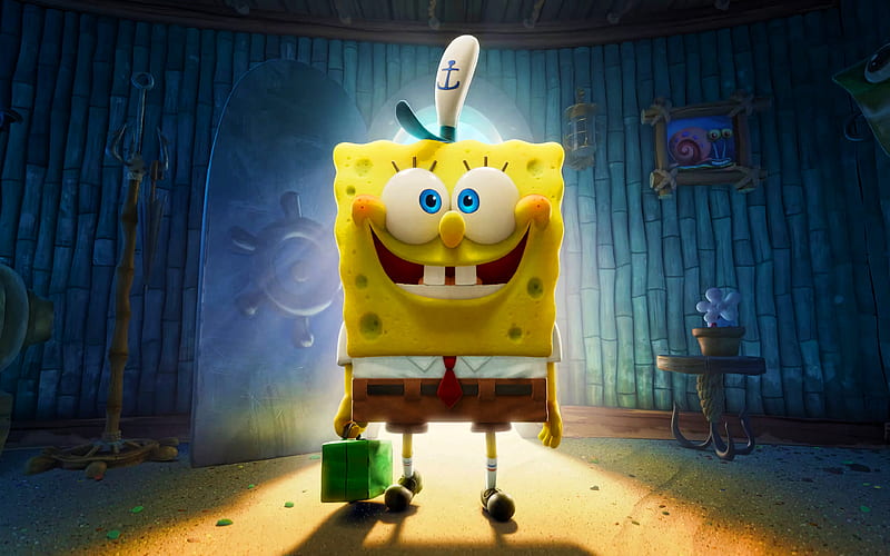 SpongeBob SquarePants, poster 2020 movie, The SpongeBob Movie Sponge on the Run, 3D art, SpongeBob, HD wallpaper