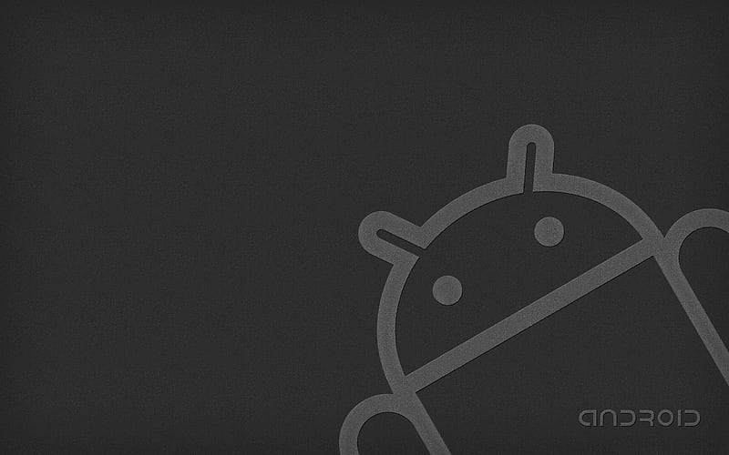 black background-Android logo robotics, HD wallpaper