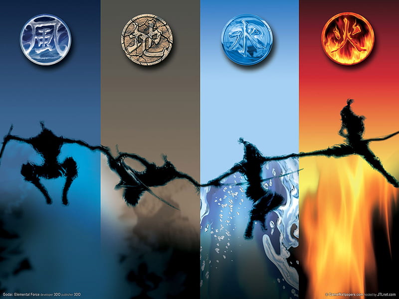The Elements, air, earth, elemental, fire, gods, lightning, power, water,  HD wallpaper | Peakpx