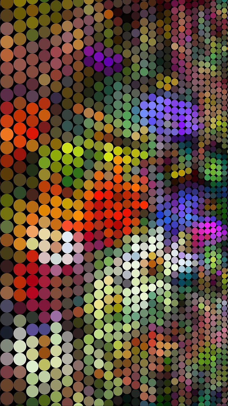 Colorful Pixels , generative art, circles, lockscreen, background, HD phone wallpaper