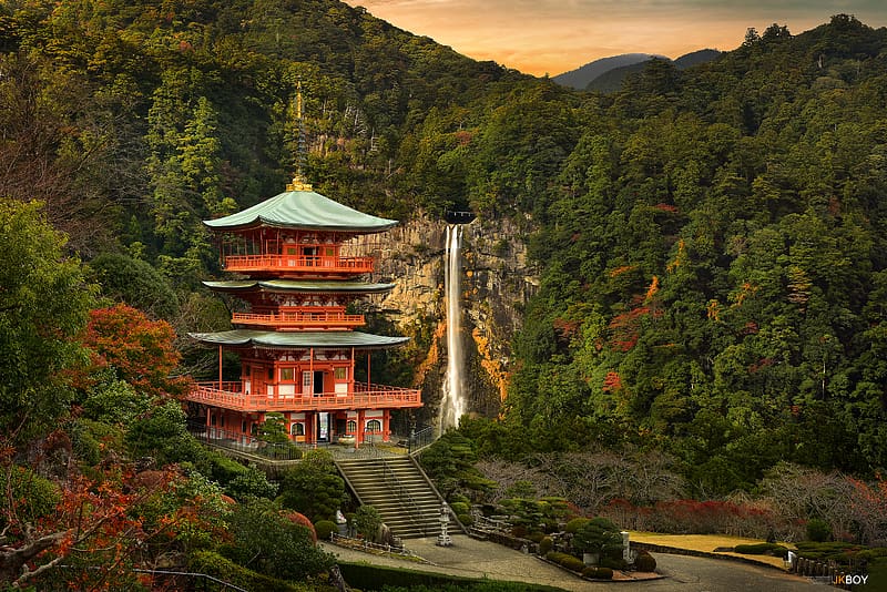 Japan, Temple, Temples, Religious, Nachi Falls, Wakayama Prefecture, Seiganto Ji, Wakayama, HD wallpaper