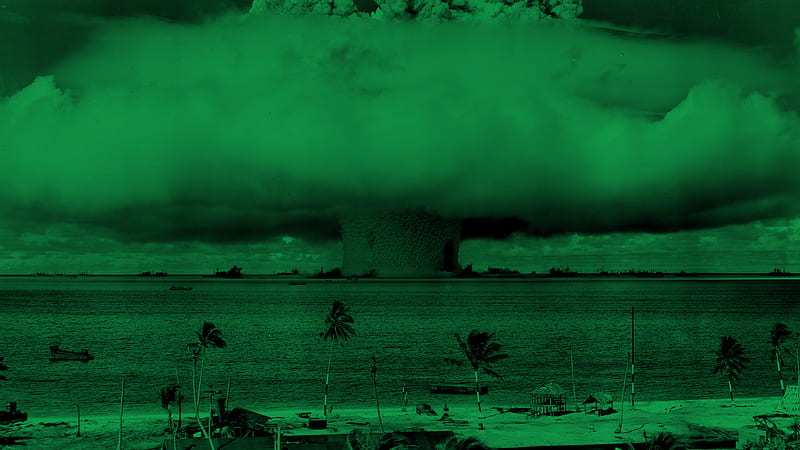 testing, green, nuclear weapon, test, mushroom cloud, HD wallpaper
