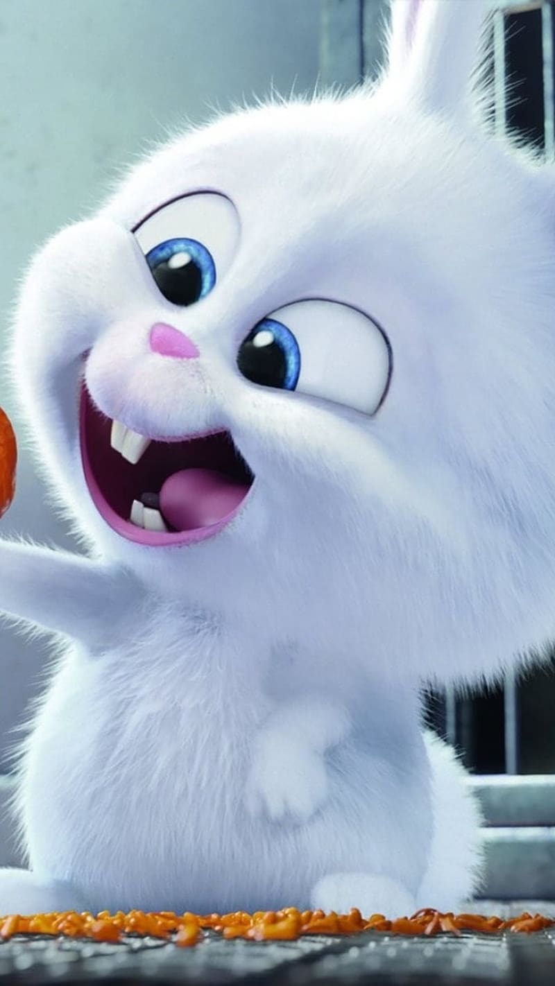 Snowball Rabbit, happy, rabbit, anime, HD phone wallpaper