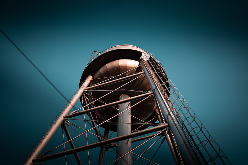 low-angle graphy of water tank, HD wallpaper