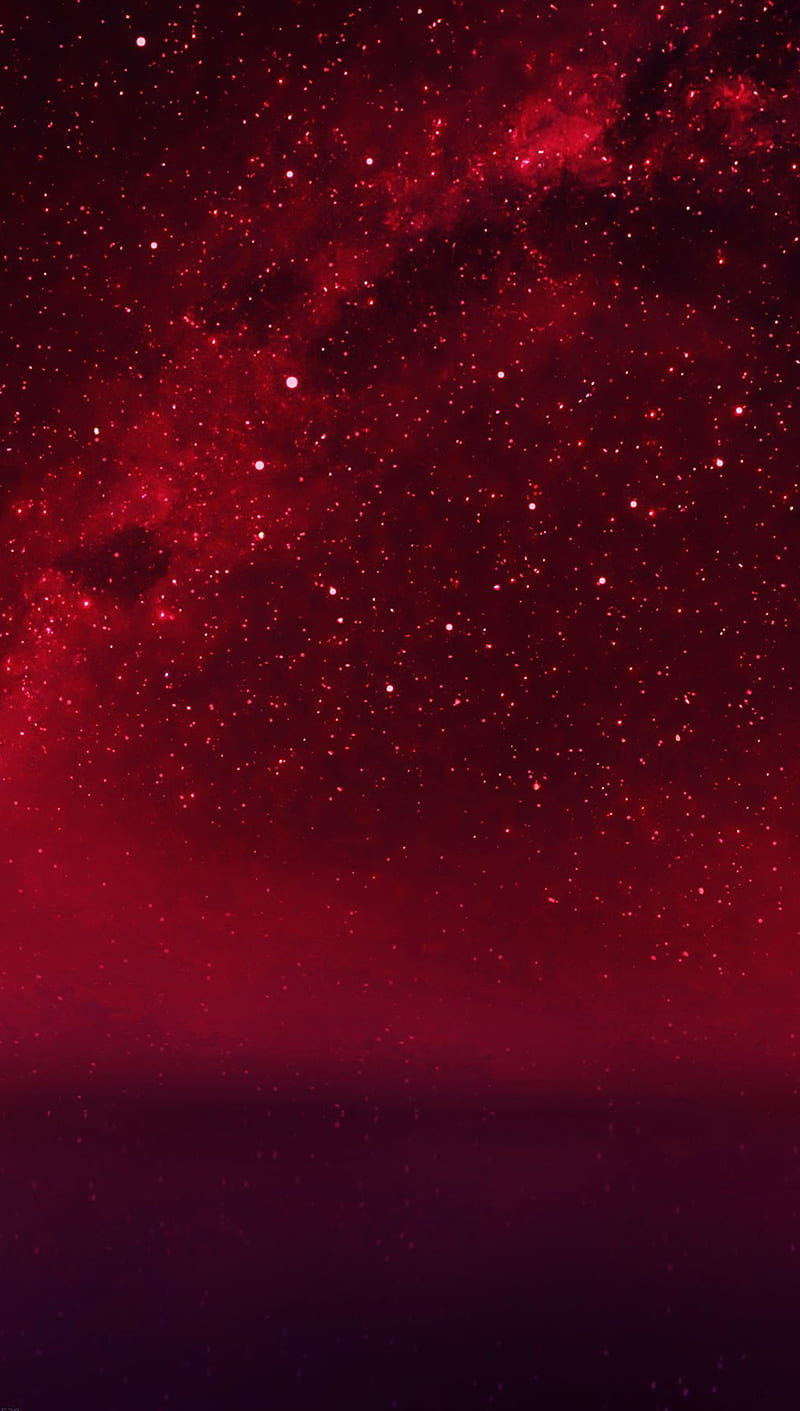 Red Night, space, stars, HD phone wallpaper