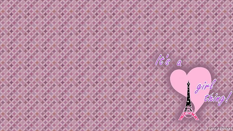 It's a Girl Thing!, girly, purple, eiffel tower, paris, pink, sweet, HD wallpaper