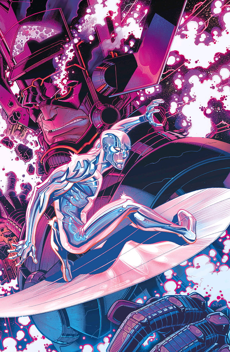 My current Blackberry wallpaper Galactus and The Silver Surfer by John  Buscema  rMarvel