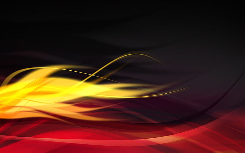 Hot Black, red, yellow, lines, wavy lines, abstract, vector, HD wallpaper |  Peakpx