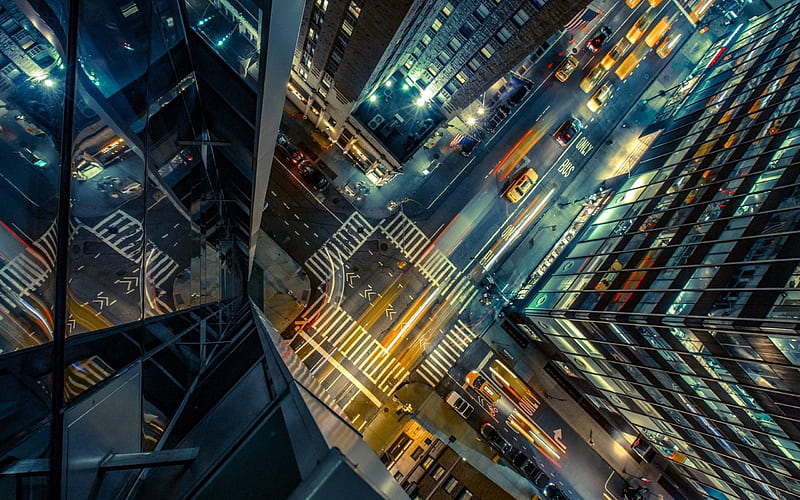 looking down, architecture, cool, fun, skyscrapers, HD wallpaper