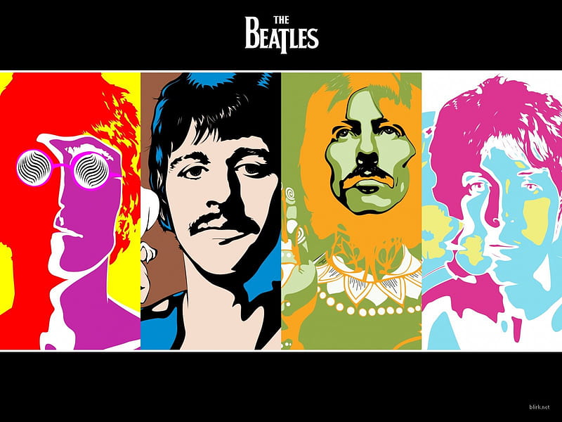 Psychedelic Beatles, the beatles, individual colour, impressions, HD wallpaper