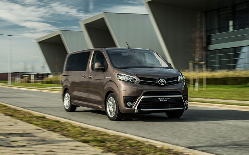 Toyota ProAce Verso Electric electric cars, 2021 cars, EU-spec, minivans, 2021 Toyota ProAce Verso, japanese cars, Toyota, HD wallpaper