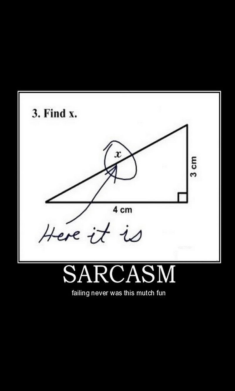 Sarcasm, exam, failing, fun, math, HD phone wallpaper
