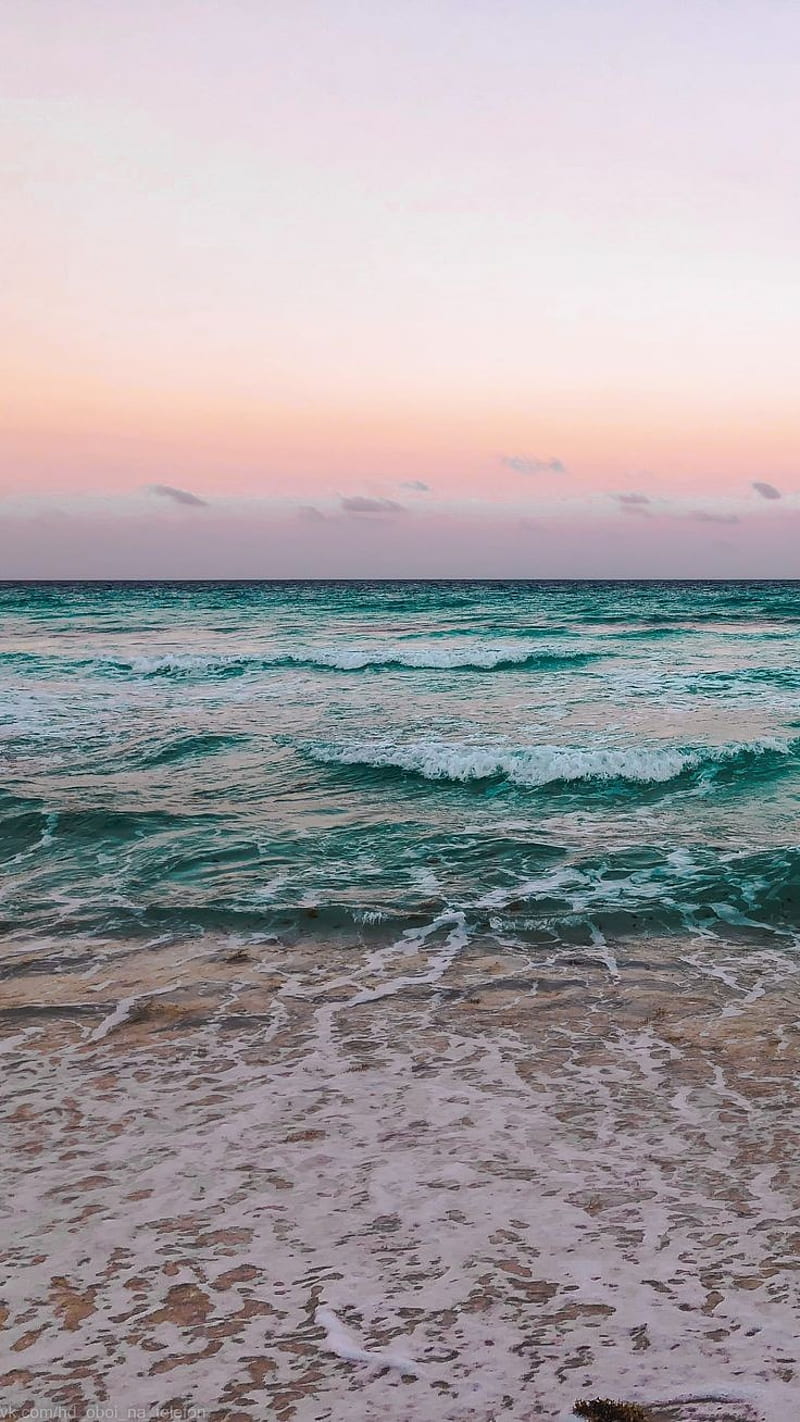 Pink Beach Aesthetic Wallpaper Download  MobCup