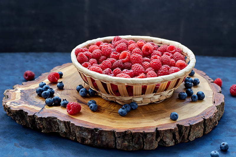 Food, Berry, Blueberry, Fruit, Raspberry, Still Life, HD wallpaper