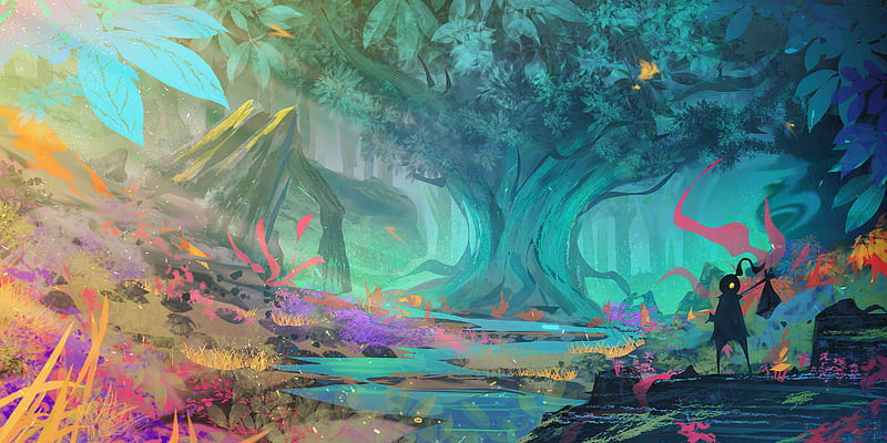 Magical Forest, forest, artist, artwork, digital-art, HD wallpaper