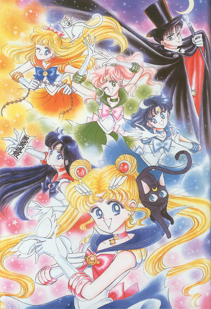 Sailor Moon, anime, sailor scouts, HD phone wallpaper