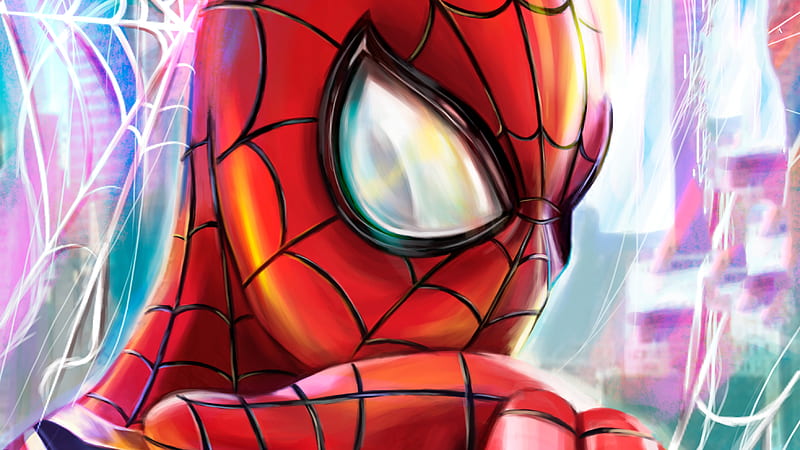Spiderman Paint Art, spiderman, superheroes, artwork, artist, digital-art, behance, HD wallpaper