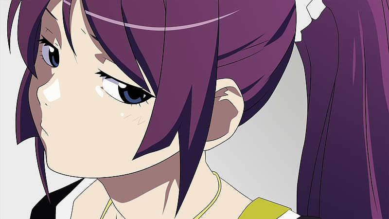 Anime, Blue Eyes, Long Hair, Monogatari (Series), Purple Hair, Hitagi Senjōgahara, Bakemonogatari, Monogatari Series: Second Season, HD wallpaper