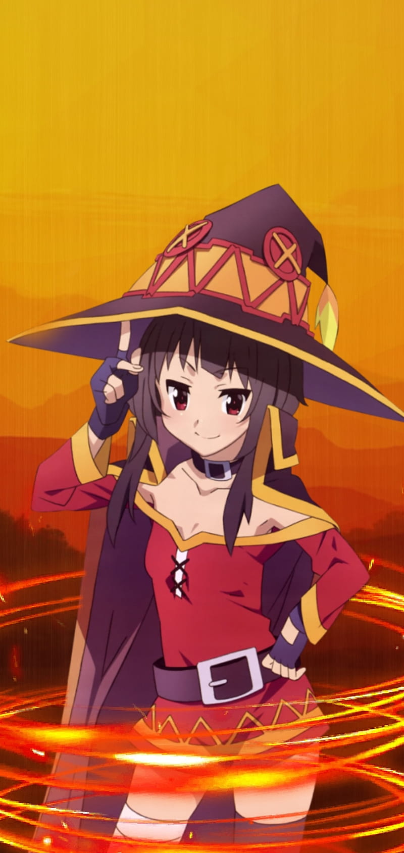 Megumin Anime Explosion Fire Girl Konosuba Mage Hd Mobile Wallpaper Peakpx