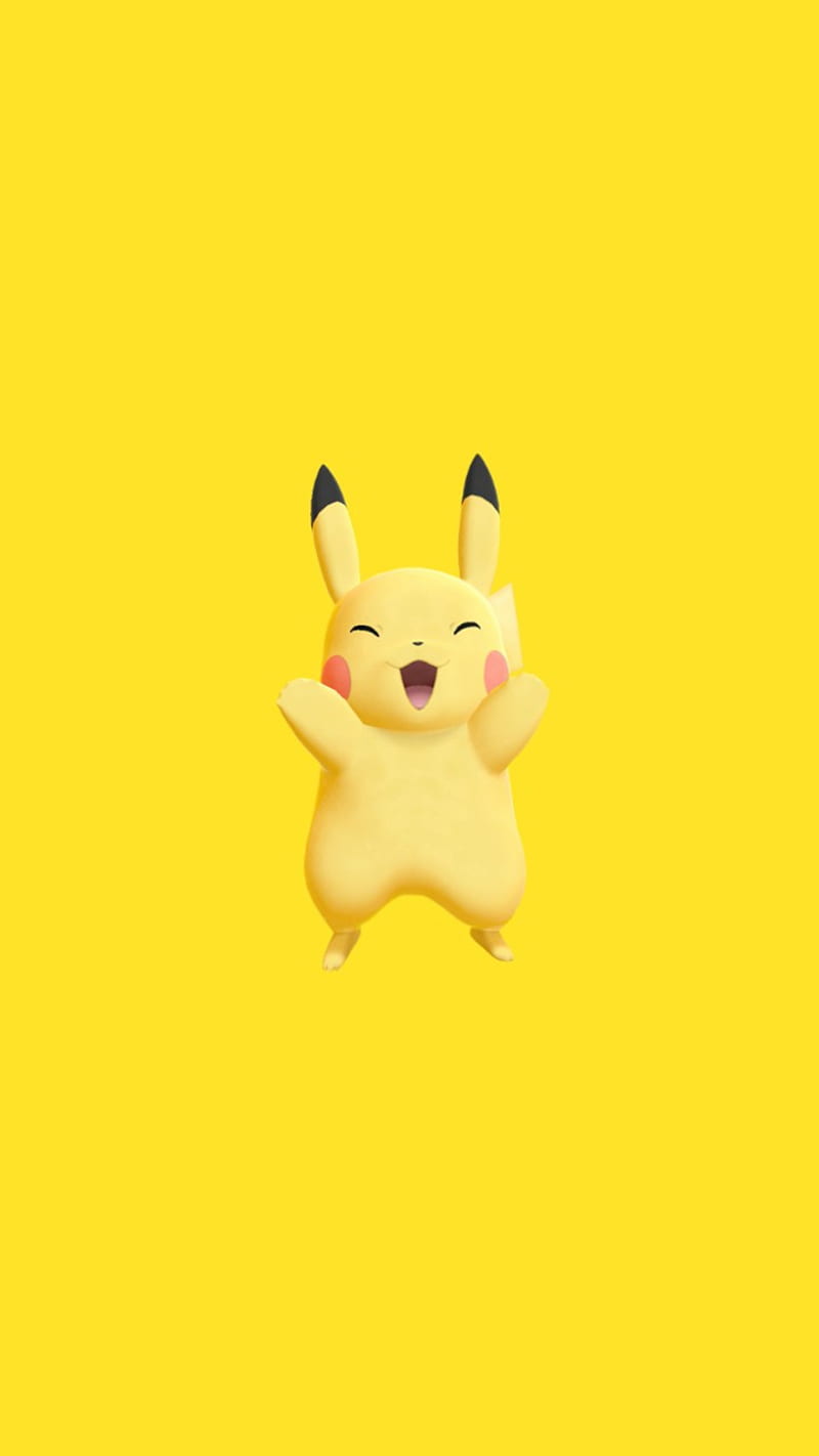 Pikachu, happy, anime, manga, pokemon, nintendo, japan, japanese, cute, kawai, HD phone wallpaper