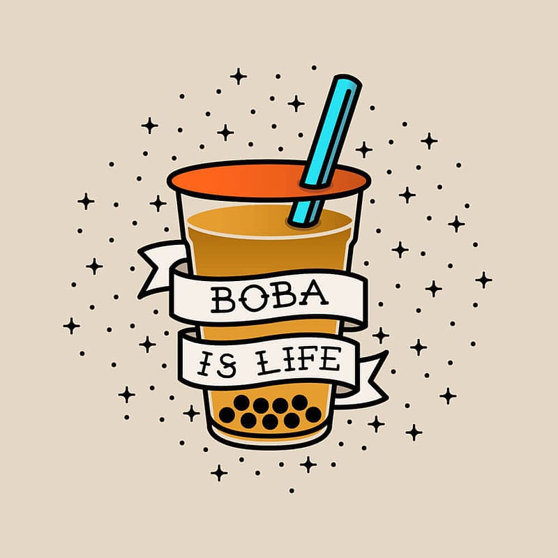 Boba is Life Tattoo Inspired Design - Spiffy Bee Shop, Cute Boba, HD phone wallpaper