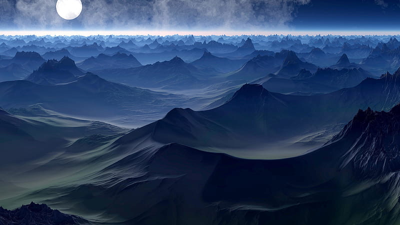 Glacier Hills at Winter, HD wallpaper
